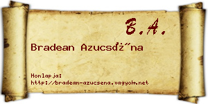 Bradean Azucséna névjegykártya